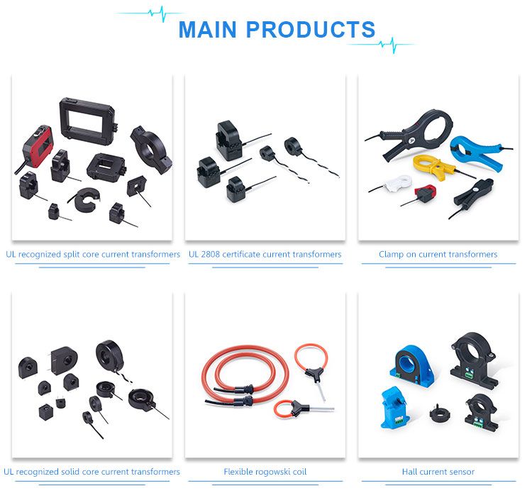 100mA Output Portable Lead Wire Type Open Loop Electrical CT Current Transformer