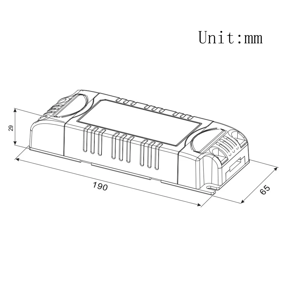 100W LED Strip Light Driver with SAA Certificate and Au Plug