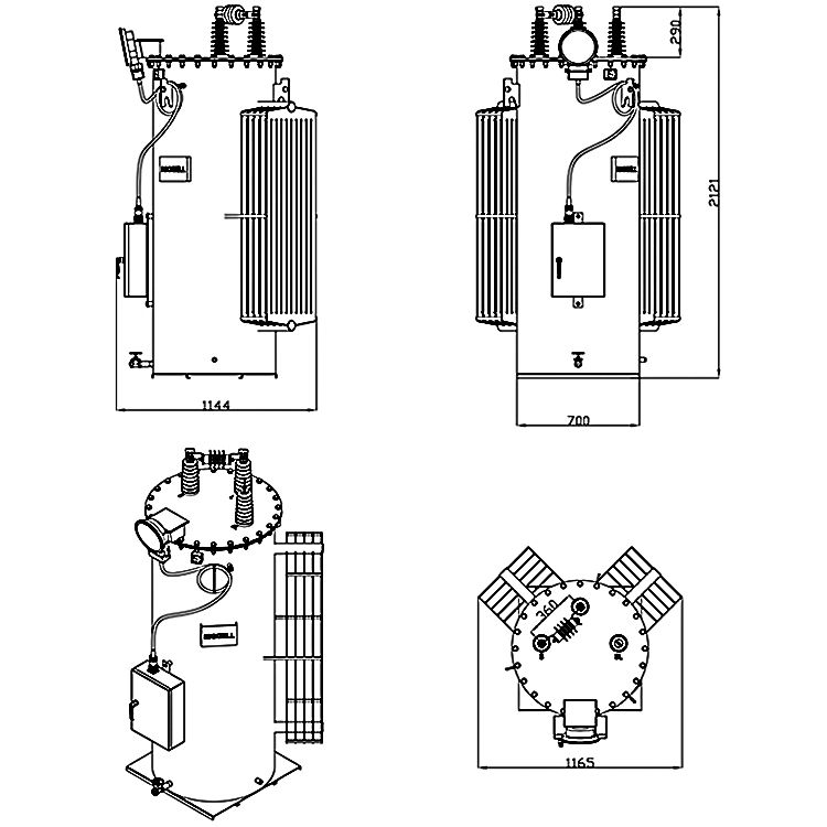 11kv Pole Mounted 32 Step Single Phase Automatic Voltage Regulator