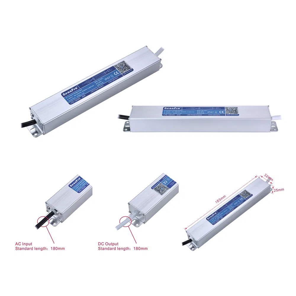 207*32*25mm 12VDC 3.33A LED Driver 40W Lps-C Series