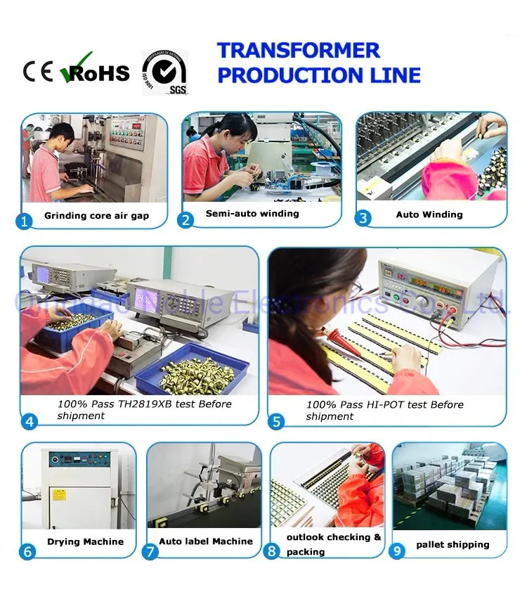 220V 24V Electric Power Transformer Single Phase Current Transformer Ei48 Ei96