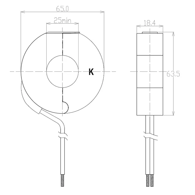 25mm Round 1V 2V Output Split Core Current Transformer