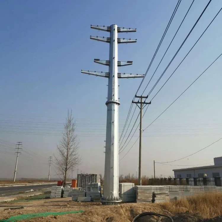 30-440kv Hot DIP Galvanized Octagonal Utility Power Transmission Line Steel Pole Tower