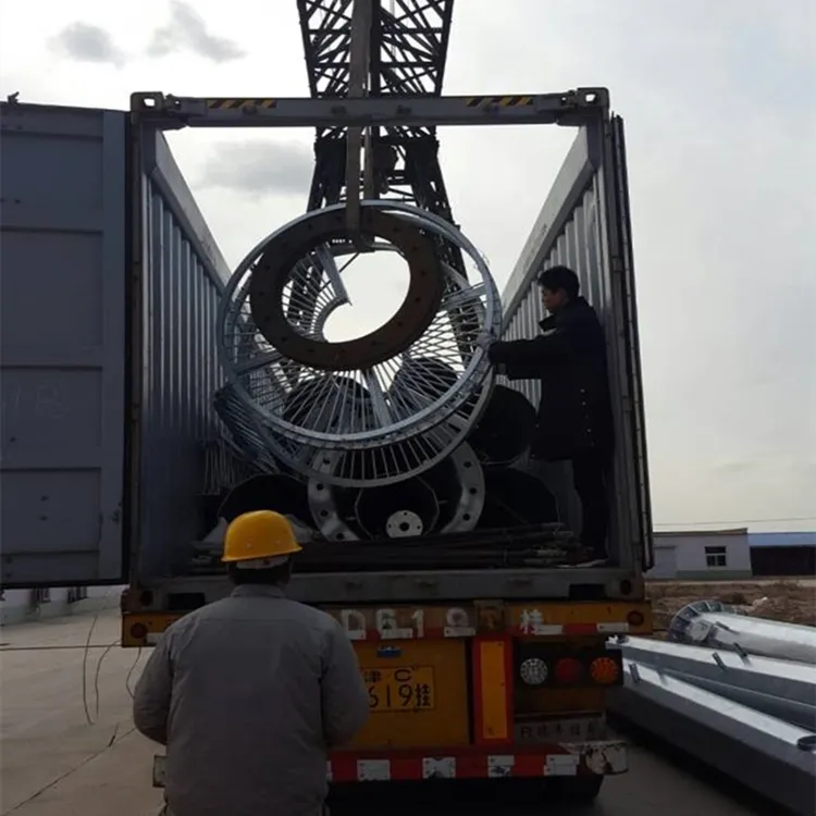 30-440kv Hot DIP Galvanized Octagonal Utility Power Transmission Line Steel Pole Tower