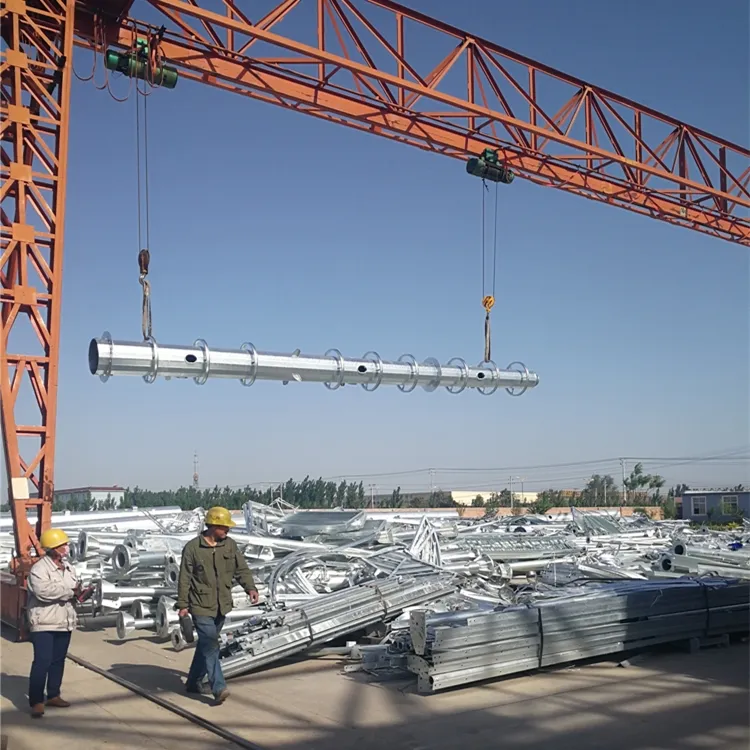30-440kv Hot DIP Galvanized Octagonal Utility Power Transmission Line Steel Pole Tower