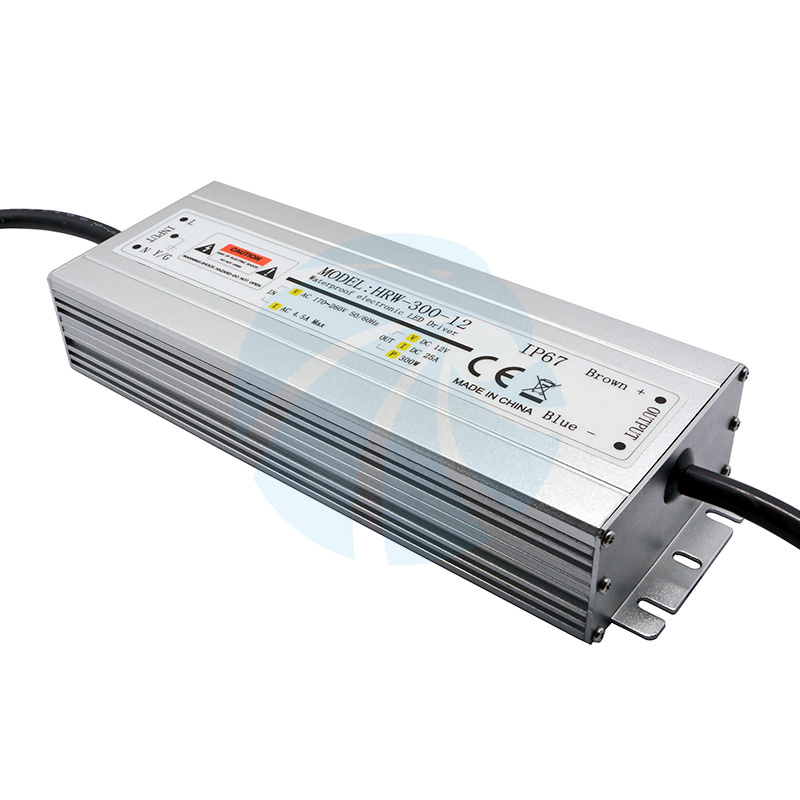 300W 12V Dustproof Waterproof Outdoor IP67 LED Switching Power Supply