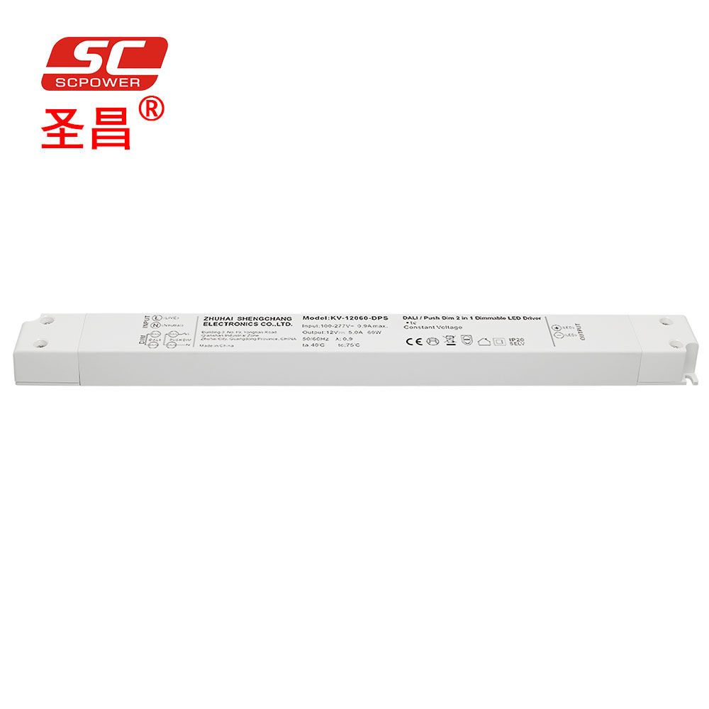 5 Years 100V 277V AC 12V 24V 30 Watt 60W LED Power Supply Dali Lighting Control Dali Dimming Push Dimming Dimmable LED Driver