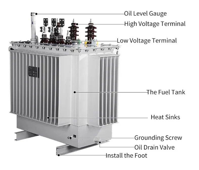 50kVA 100kVA 125kVA 160kVA 200kVA 250kVA 315kVA 400kVA 11/0.4kv Oil Immersed Type 3 Phase Electric Distribution Transformer