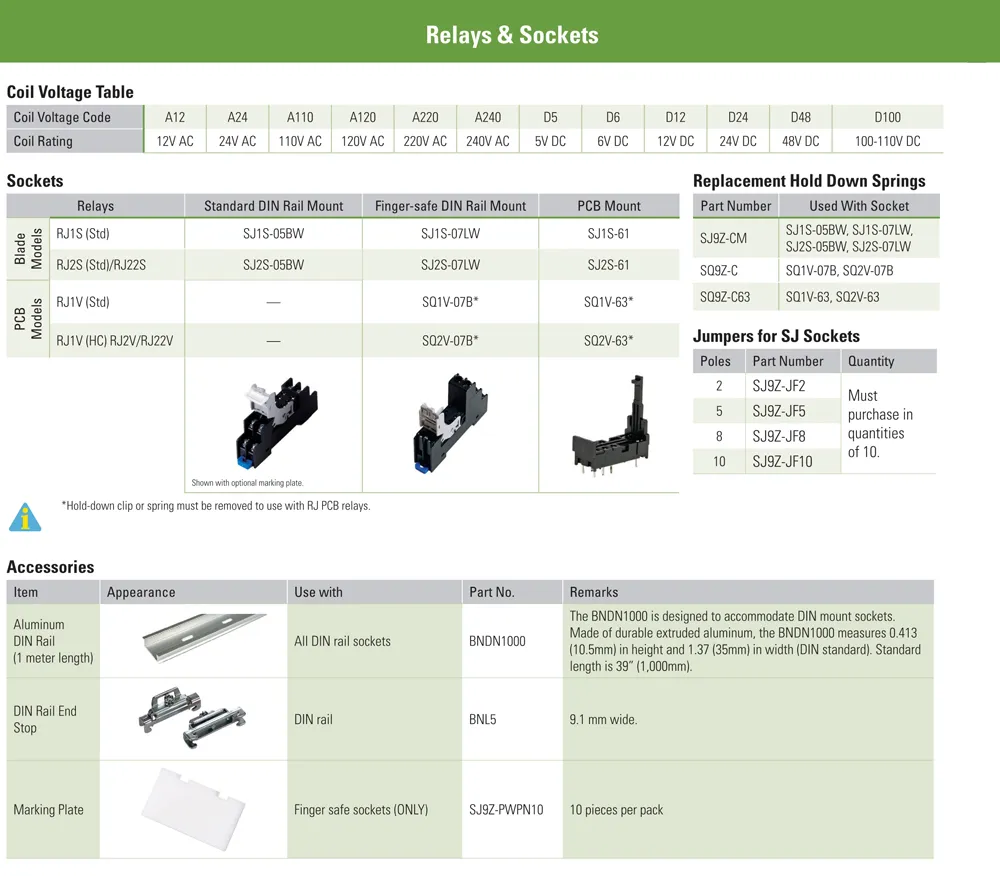 Best Price Power Relay, Dpdt, 24 VDC, 8 a, Rj Series, Socket, Non Latching