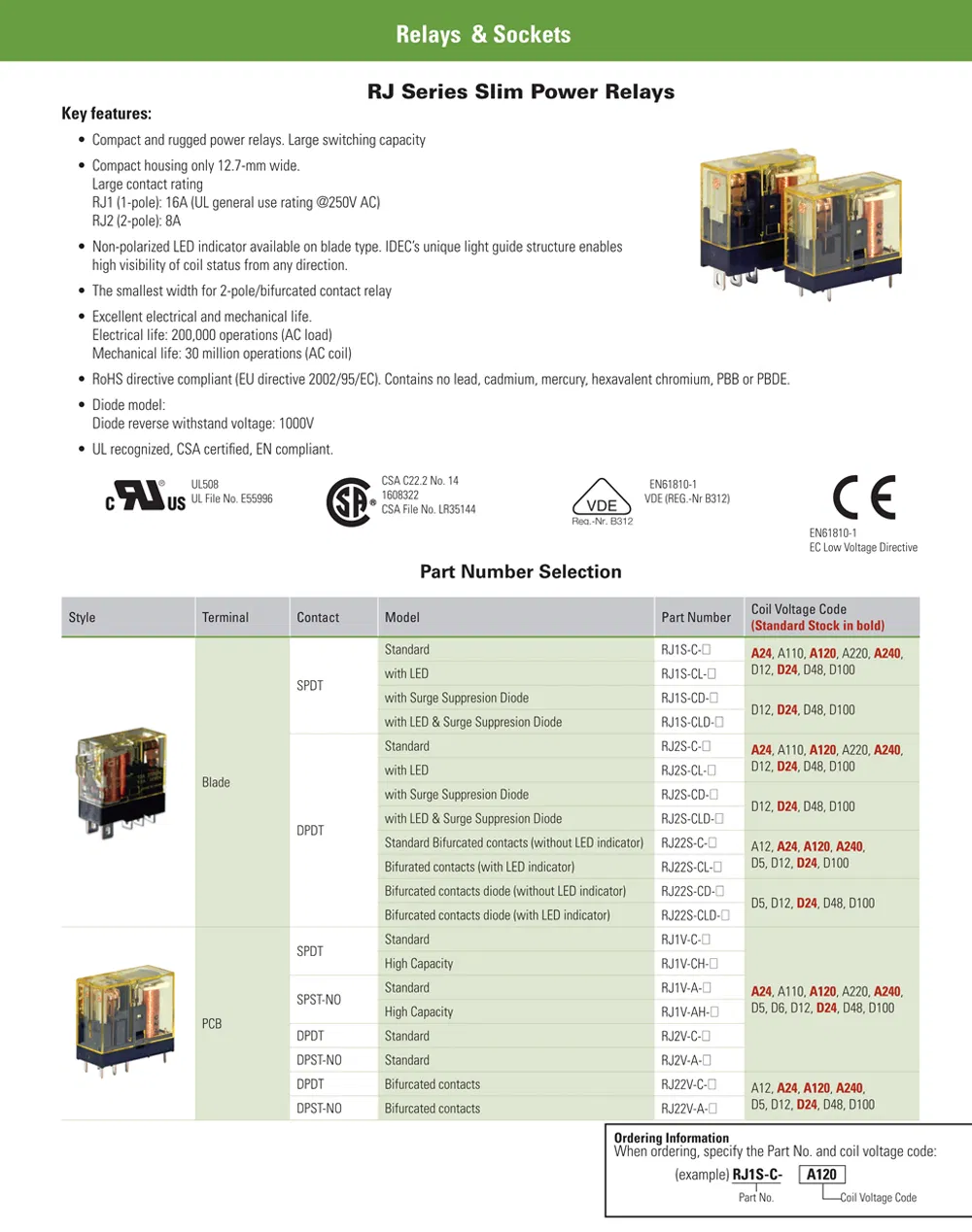 Best Price Power Relay, Dpdt, 24 VDC, 8 a, Rj Series, Socket, Non Latching