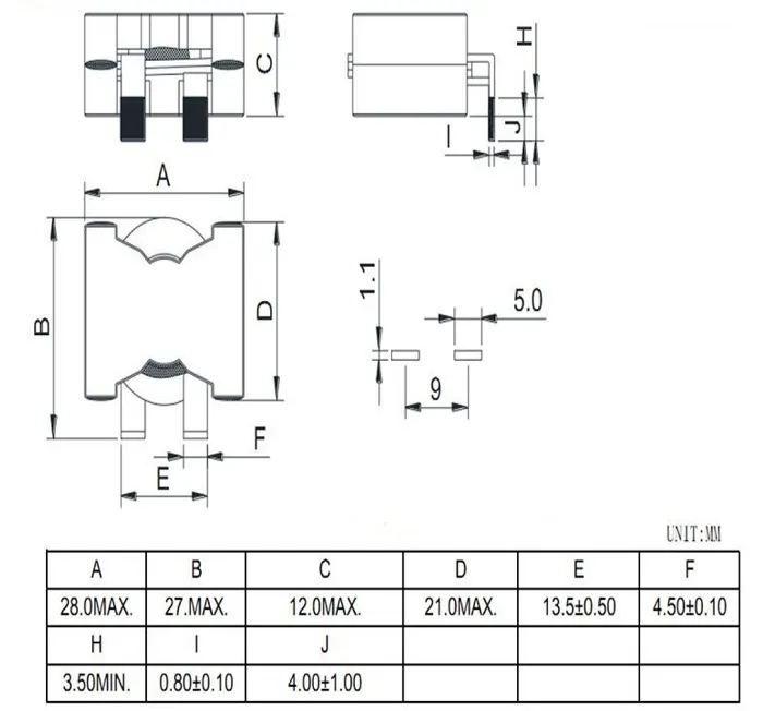 Customized Design Er2614 High Frequency Transformer with Magnetic Shield Construction