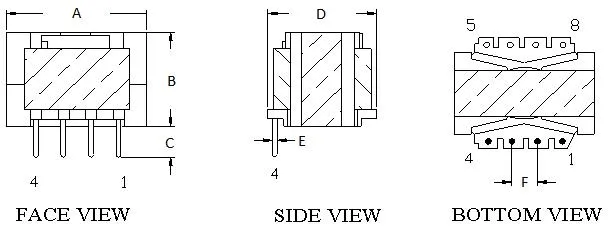 Customized High Frequency High Voltage Power Flyback Transformer for Various Lighting Power Supply