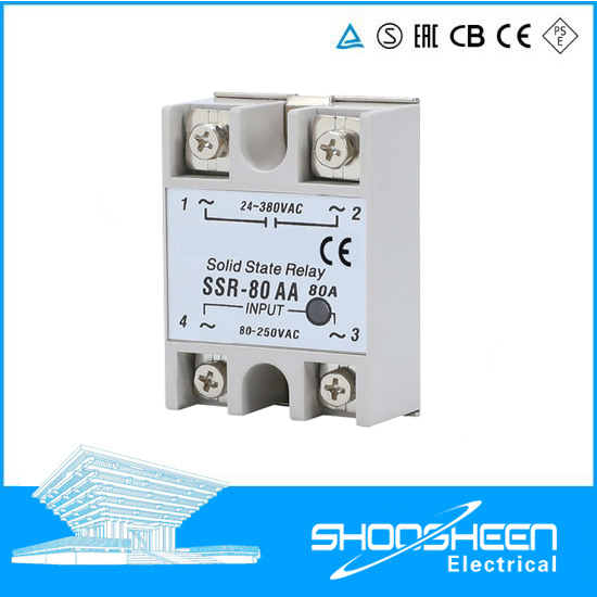 Delixi SSR -40AA 40AMP 80-280VAC Control 24-480VAC Single Phase SSR Solid State