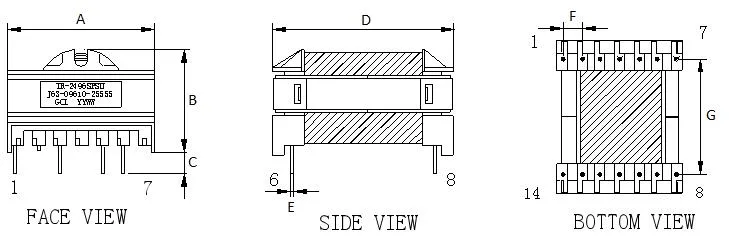 Etd Type High Frequency Electric Power Transformer
