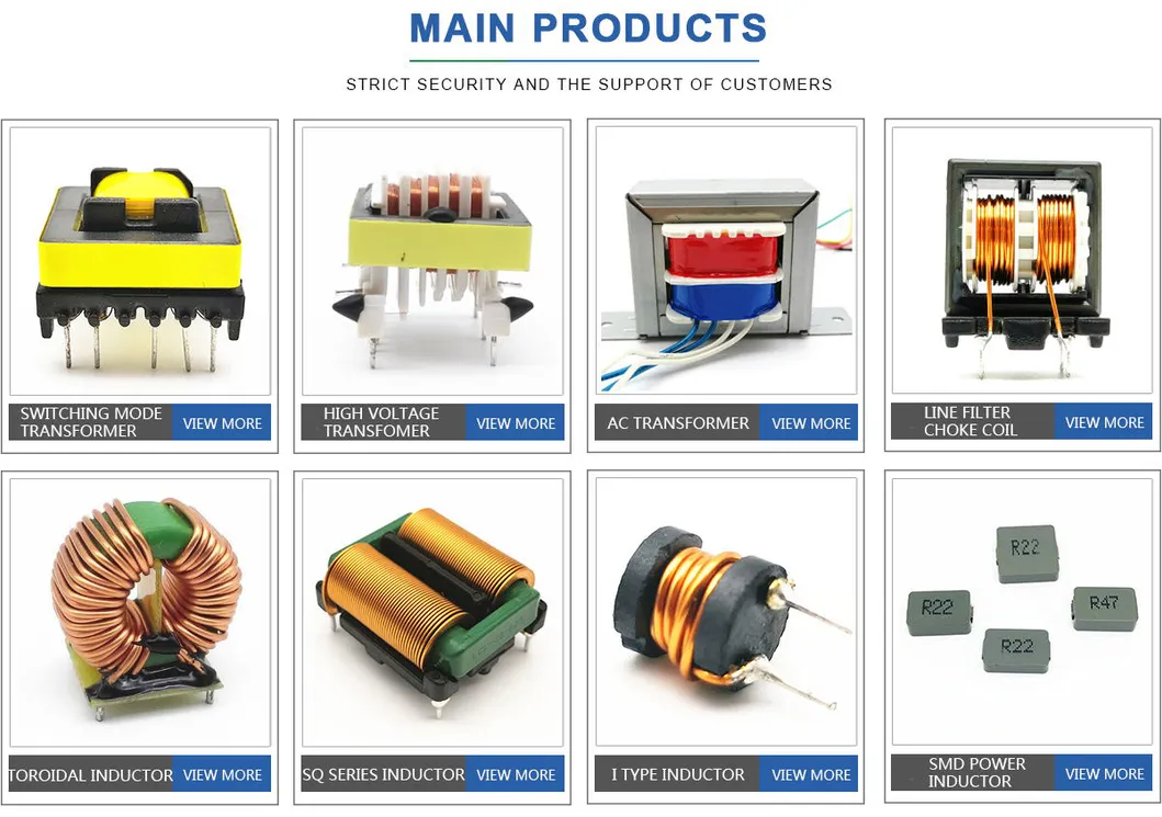 Factory Custom Horizontal Ep7 SMD Poe Ferrite Inverter Current Sense Transformers Flyback Transformer