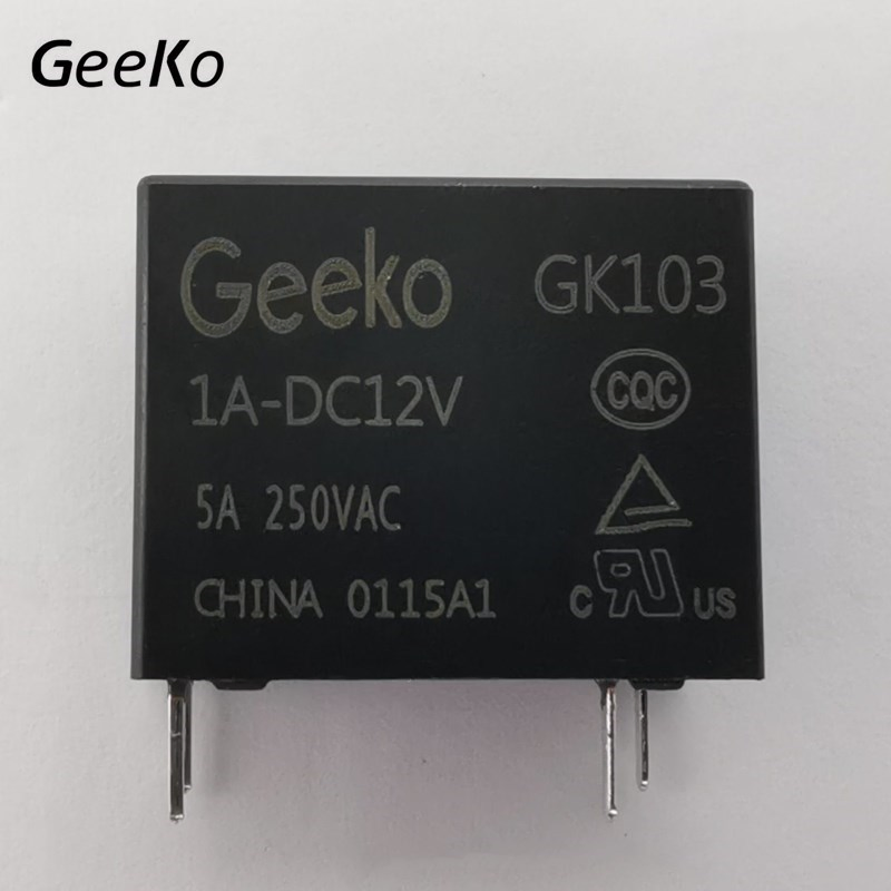 Geeko Gk103- 1ae -DC5V, 4 Pin Power Relay, 10A 250VAC, Hf32f, Pin to Pin