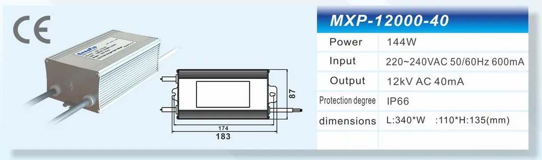 High Power 220VAC 15kv Neon Transformers