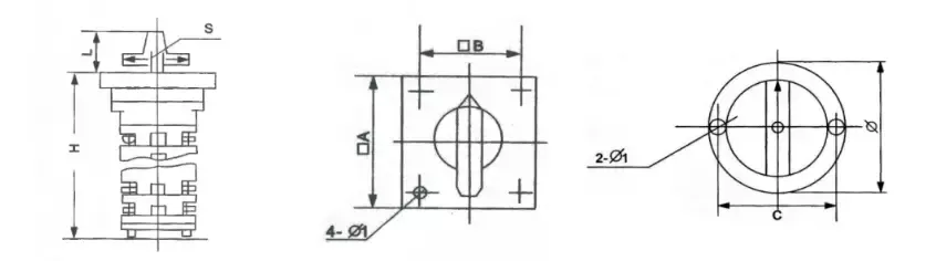Kdhc-63A 360 Degree Control Digital 63A 380V Rotary Switch 1-10 10 Positions Rotate Rotary Switch for Welding Machine