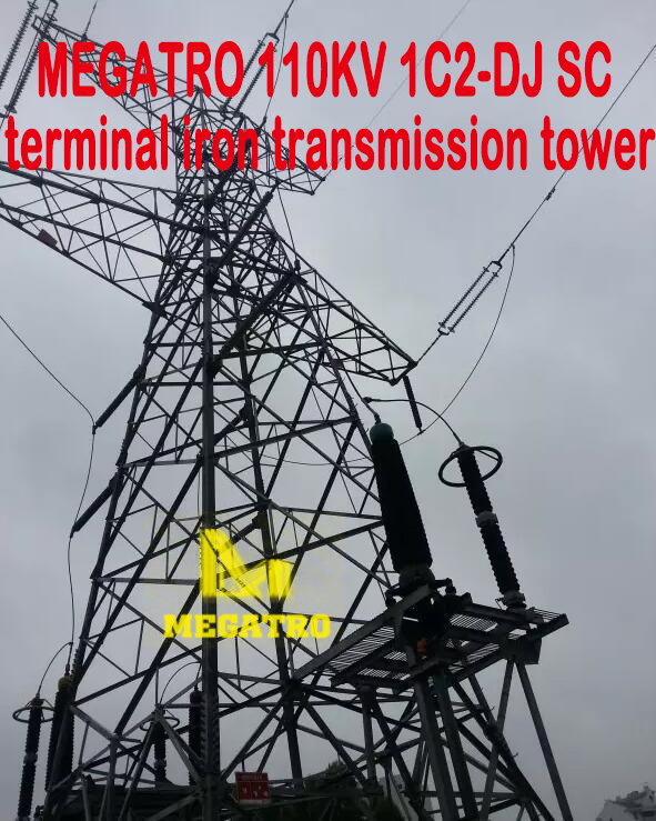 Megatro 110kv 1c2 -DJ Sc Terminal Iron Transmission Tower