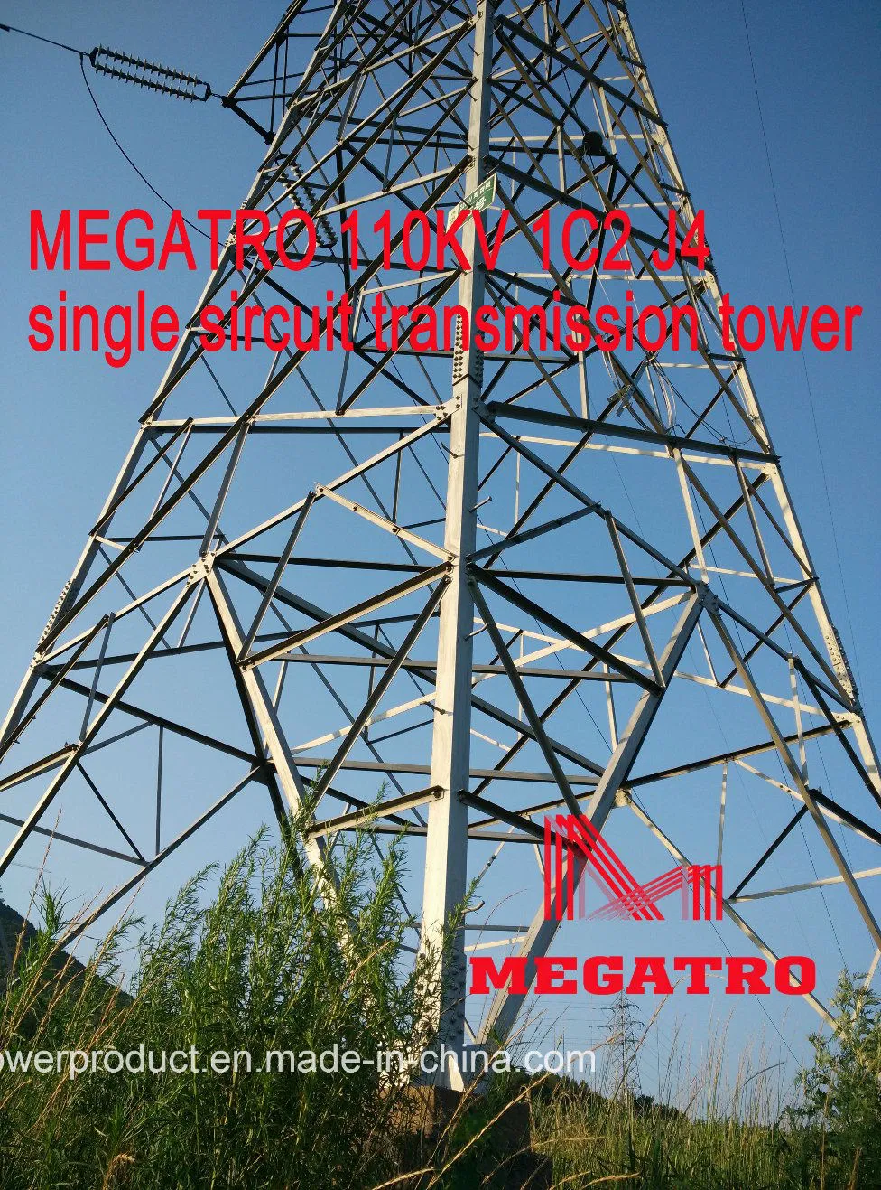 Megatro 110kv 1c2 J4 Single Circuit Transmission Tower