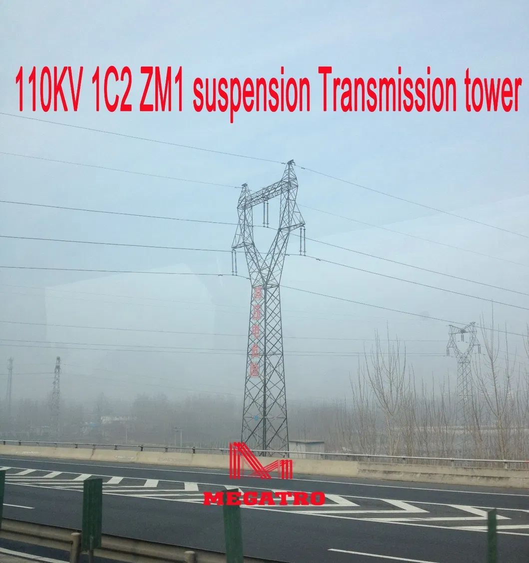 Megatro 110kv 1c2 Zm1 Suspension Transmission Steel Tower