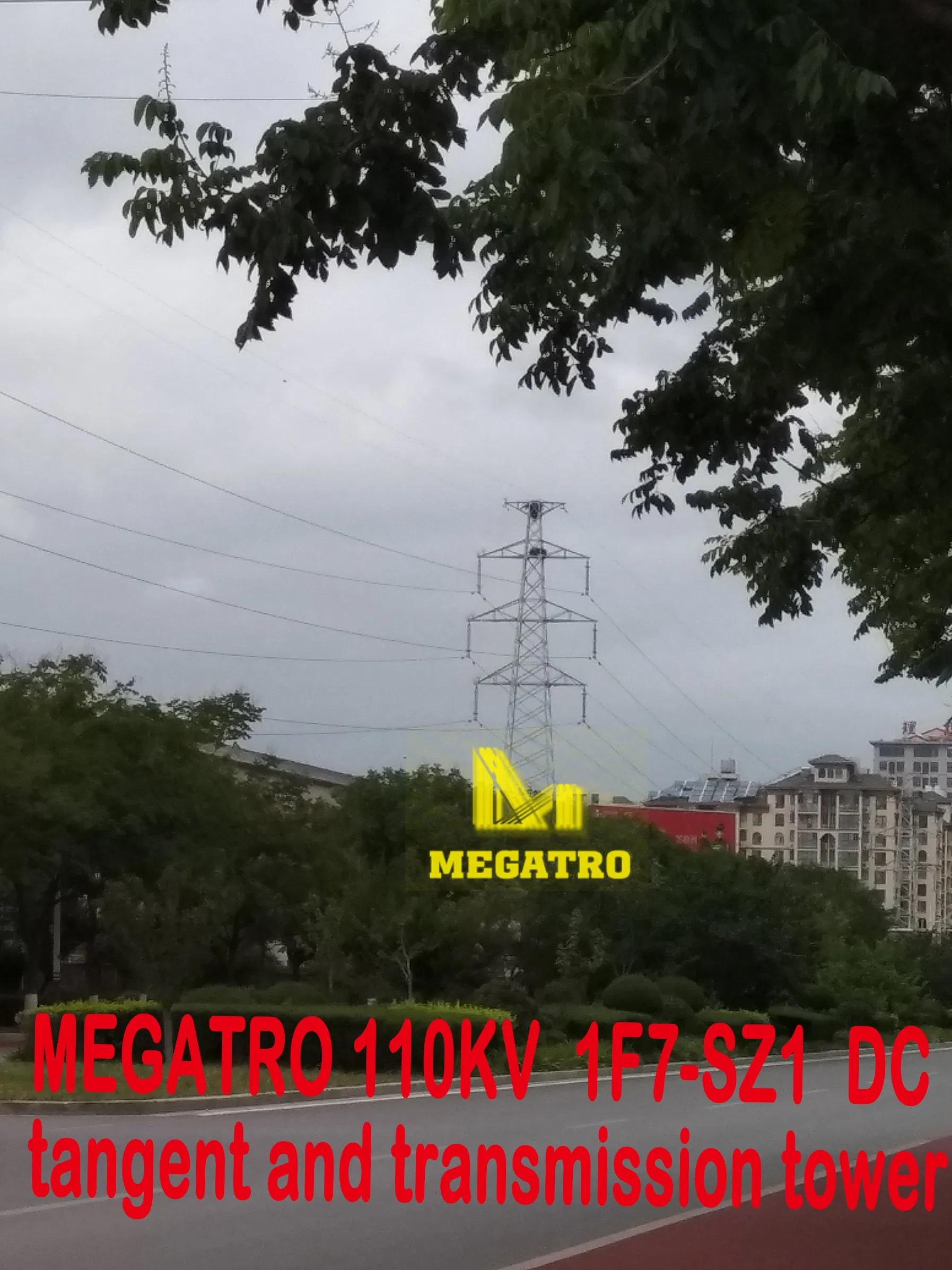 Megatro 110kv 1f7-Sz1 DC Tangent Electric Transmission Tower