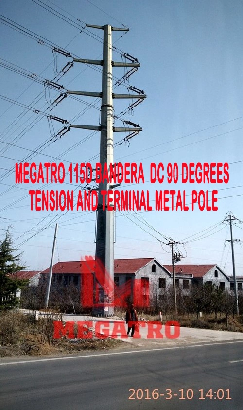 Megatro 115D Bandera DC 90 Degrees Tension and Terminal Metal Pole