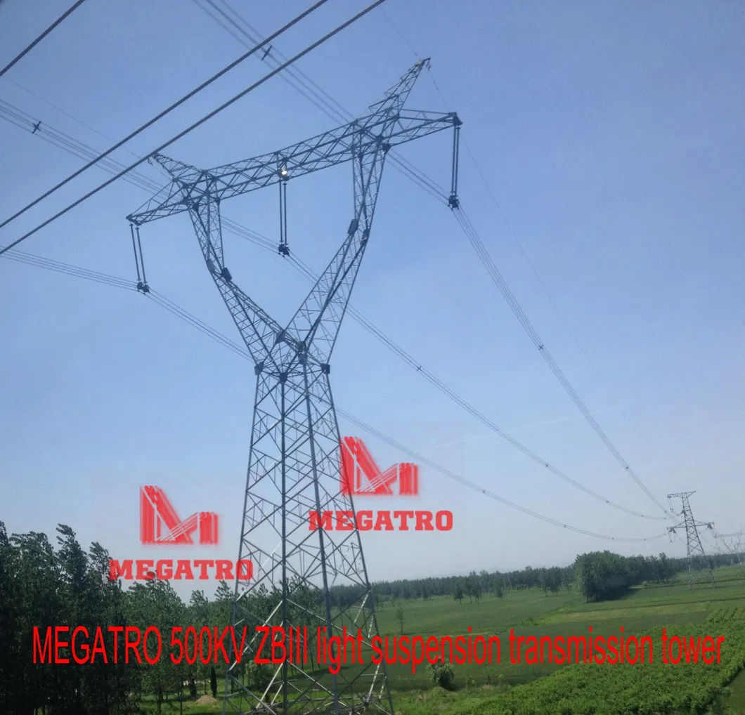 Megatro 500kv Zbiii Horizontal Type Light Suspension Transmission Line Tower&nbsp;