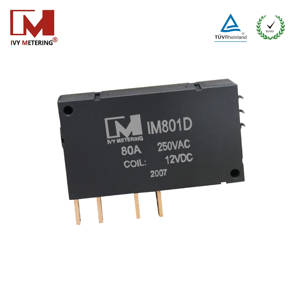 Miniature Electrical Switch Contactor 12V 80A Dpdt Relay