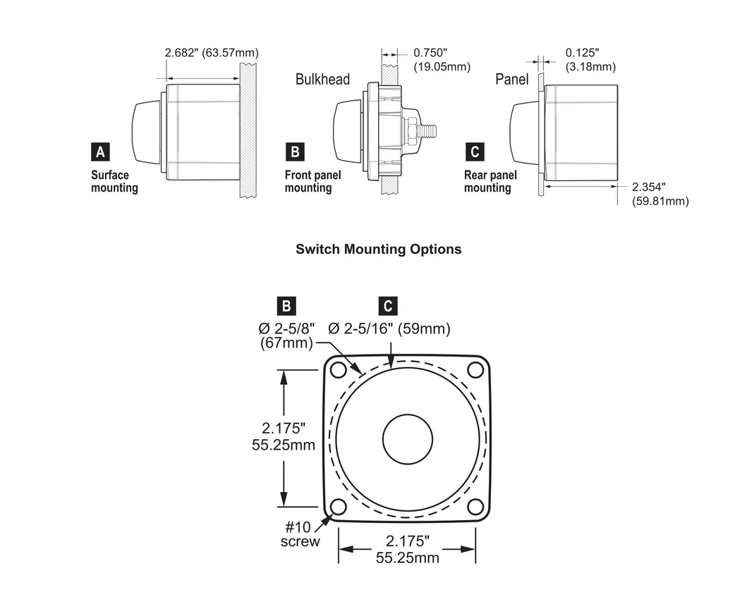 New Style Blue Sea System Dual Circuit Battery Switch