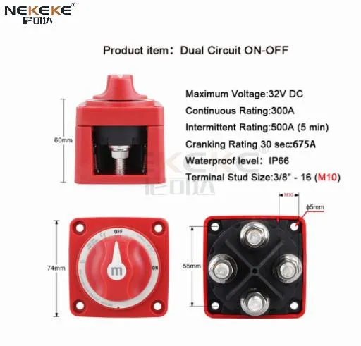 New Style Blue Sea System Dual Circuit Battery Switch