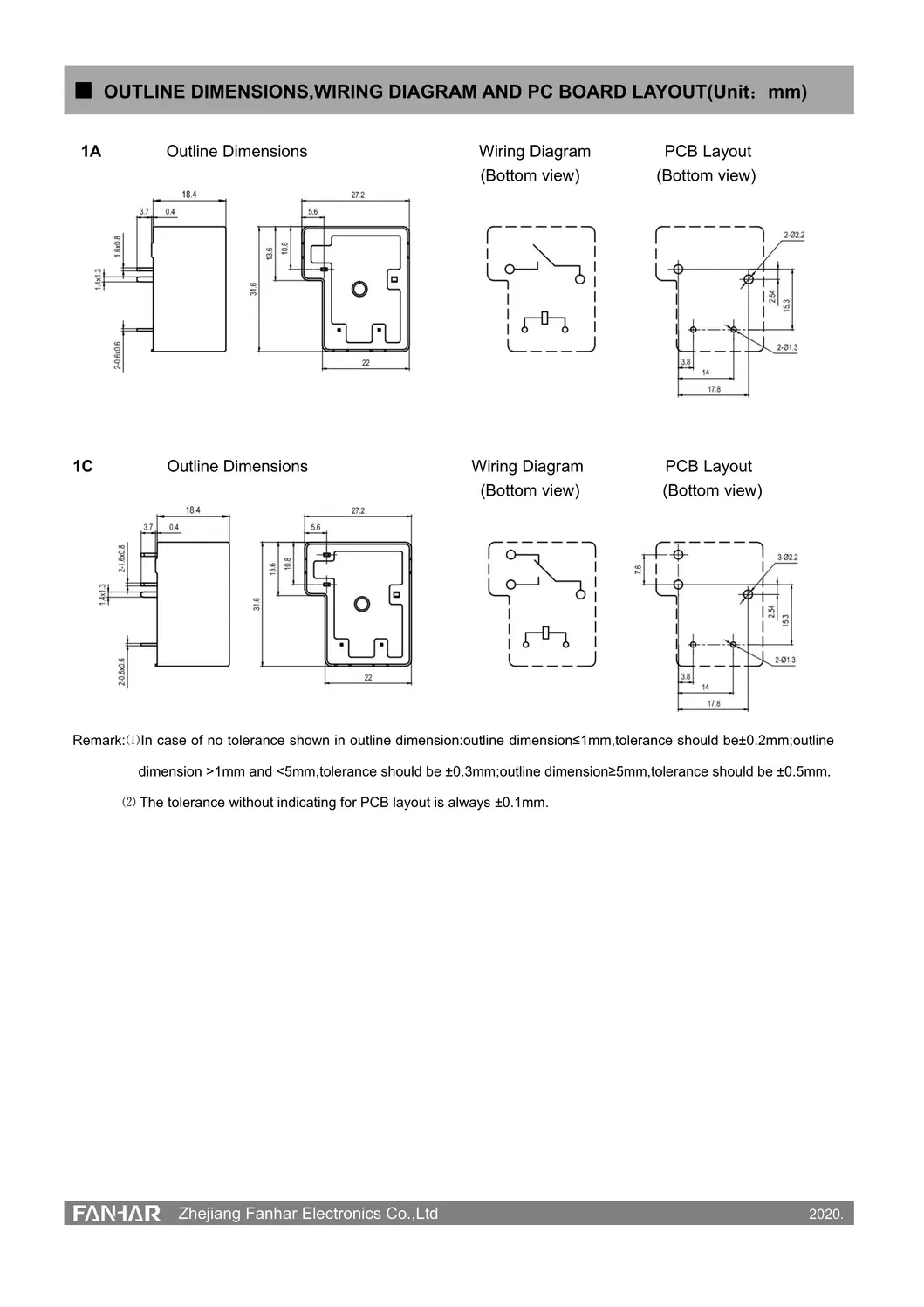 Power Relay with 1A Contact Arrangement