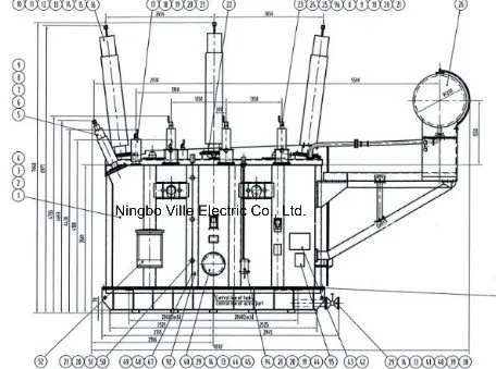 Sfz10-31500/110 31.5mva 110kv Dual-Winding Load Tapping Power Transformer