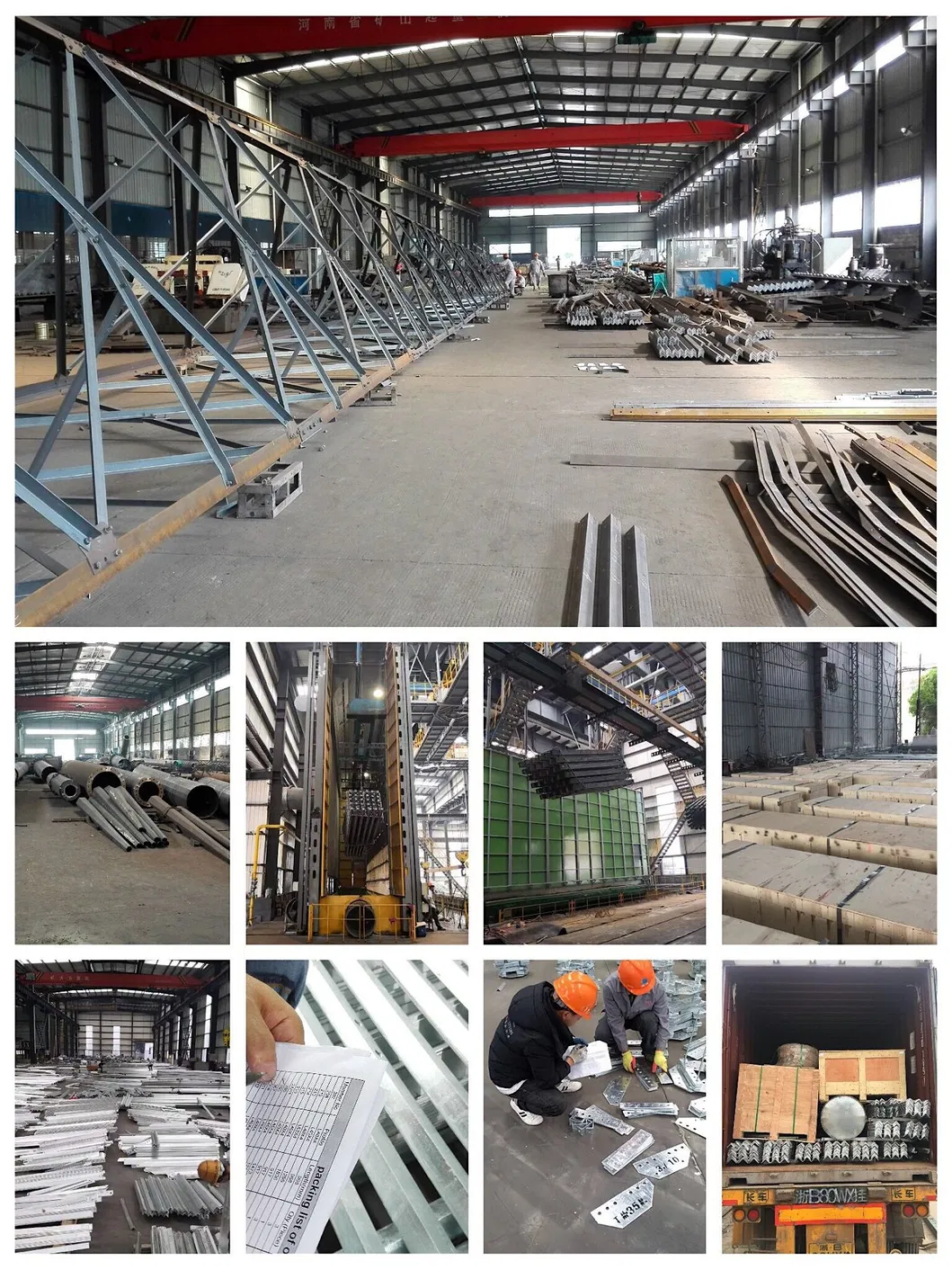 Single Pipe Transmission Line Pole Power Tower Electric Power