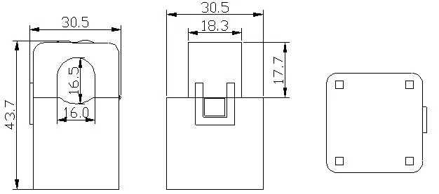 Split Core Current Transformer 100A/333mv ID 16mm