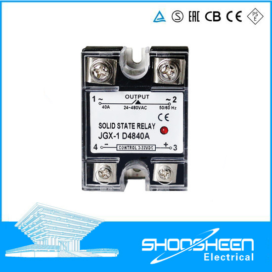 SSR- 80da 80A 3V-32VDC Input 24V-480VAC Output Single Phase 1 Phase SSR Solid