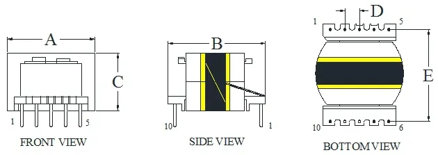 UL Approved Pot Type High Frequency Power Electric Transformer