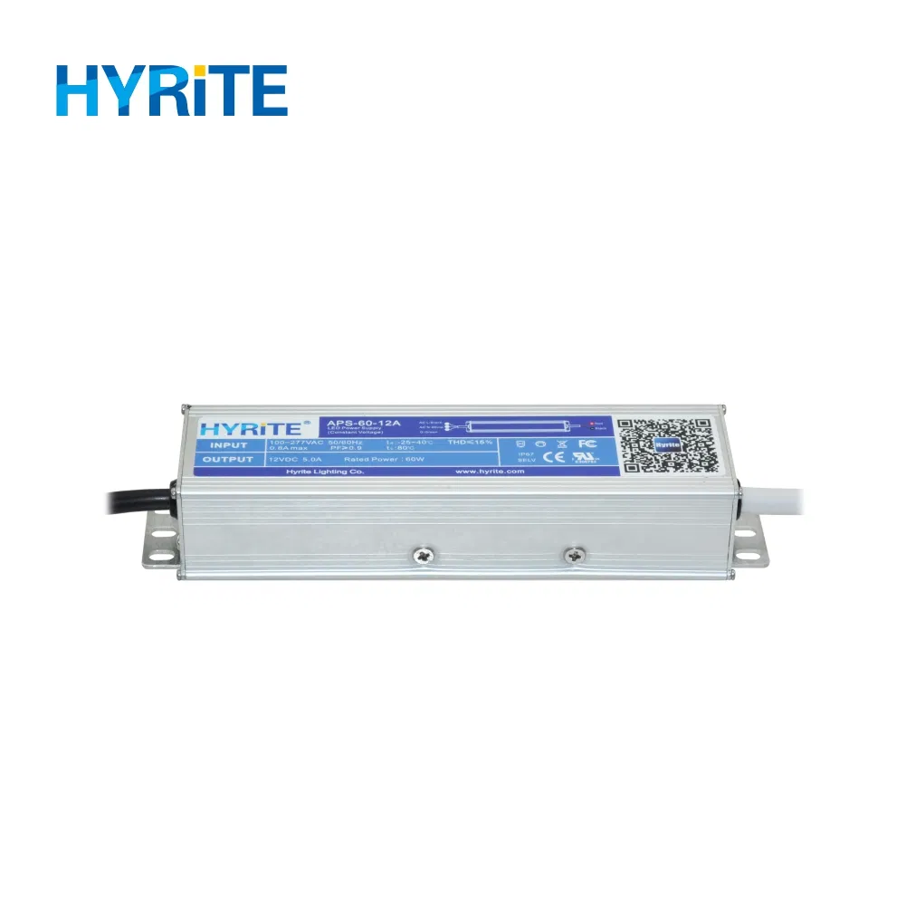 UL Certificate Waterproof IP67 SMPS 12V 60W LED Driver for Us Market