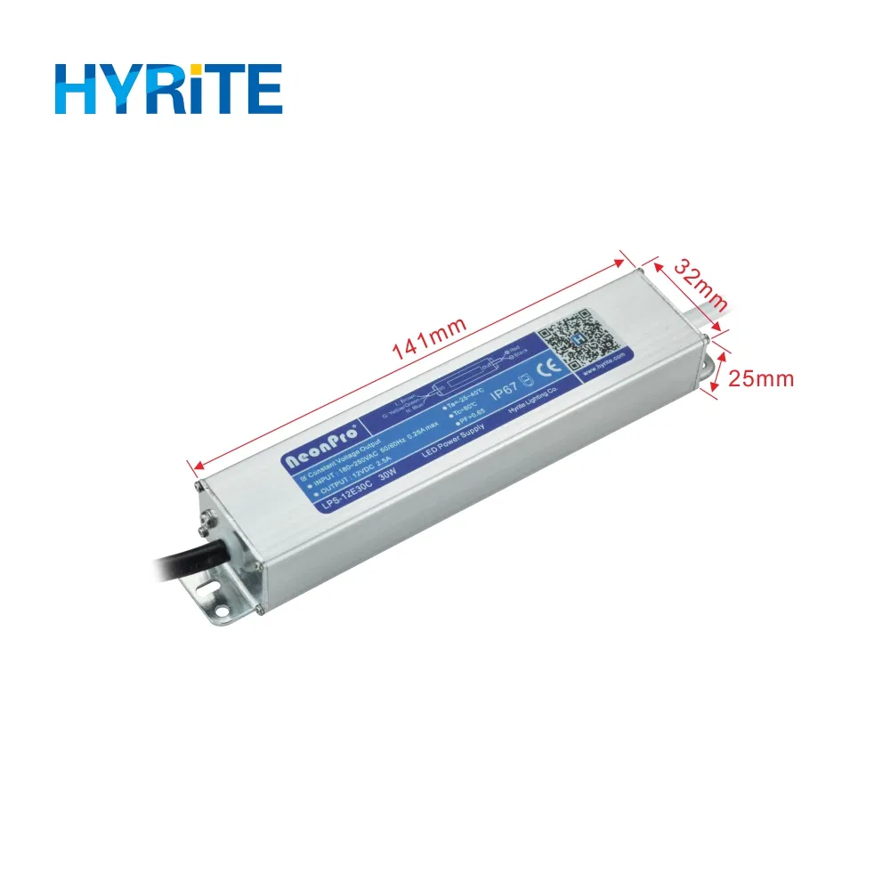 Waterproof IP67 12V 30W Neonpro LED Transformer with Bis Saso SAA